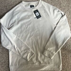 Hurley Men's Off-White Crewneck Sweater